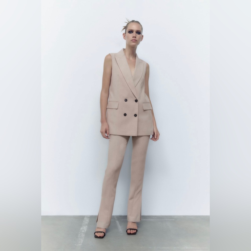 Zara NWT High Waisted Pants with Vents